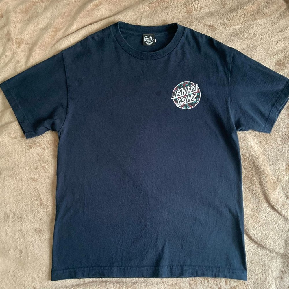 Men's Medium Santa Cruz Skateboards T-Shirt Double Sided Y2K